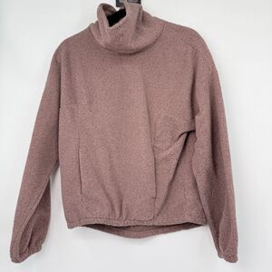 The Balance Collection Women's S Cowl Neck Fleece Outdoor Mauve Pink Cozy